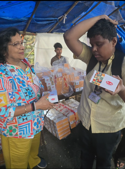 Grocery kit distribution for the visually impaired